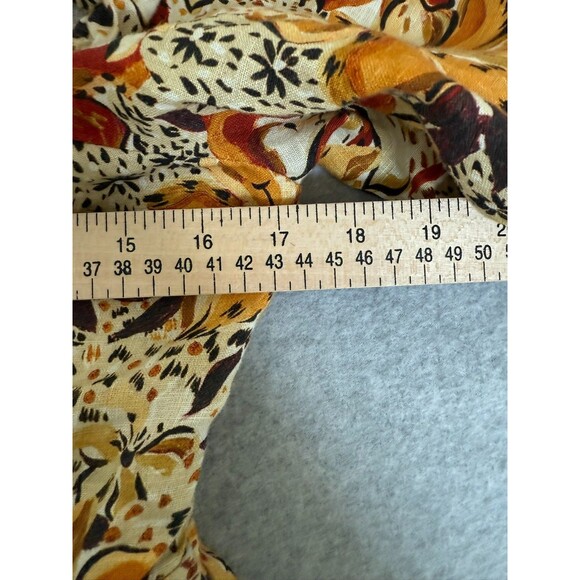 & Other Stories Floral Mini Dress Autumnal Floral Print Square neck Womens US 10 - Picture 12 of 12